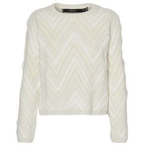 VeRO Moda White‎ Knit Pullover Sweater Size Xxsmall.